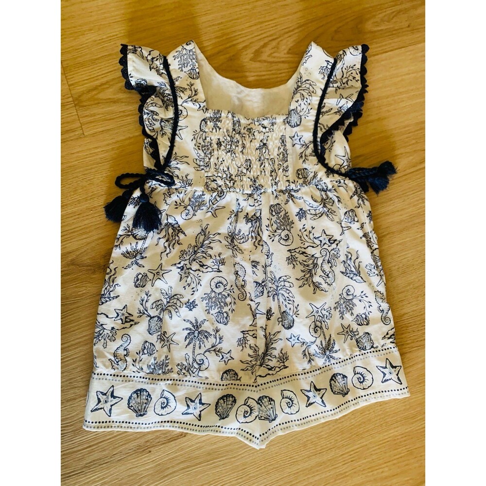 Romper HAPPILY GREY nautical print 2T